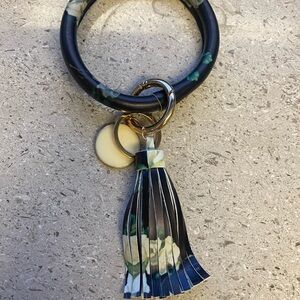 Floral Key & Card Holder with Tassel